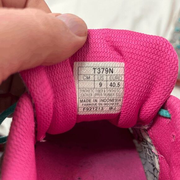 Asics Gel Exalt T379N Size Us 9 Blue/Gray Pink Women Running Shoes - Picture 11 of 11